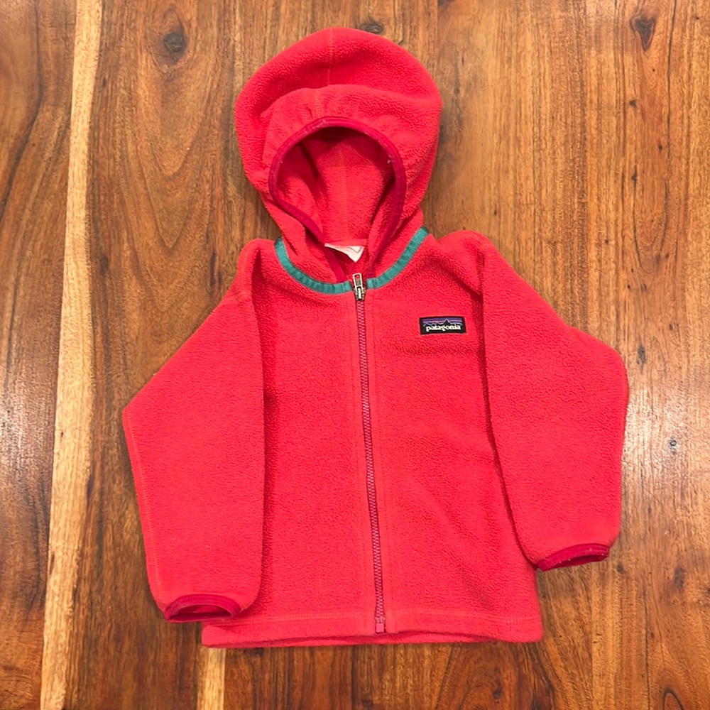 Pink Patagonia fleece 12-18 months